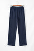 Solid Color Fleece Lined Drawstring Waist Casual Pants